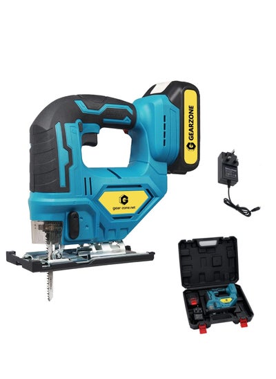 Buy Wireless Wood Jigsaw Tool, Cordless Jigsaw, Electric Jig Saw Tool with one 2.0Ah Battery & Charger for Woodworking in Saudi Arabia