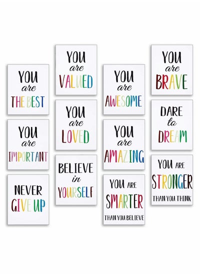 Buy Canvas Painting, Print Inspirational Watercolor Text Poster Wall Decor Frameless Painting for Home Decor, Kids Room Living Bedroom Modern (12 Pcs, 8" x 10") in Saudi Arabia