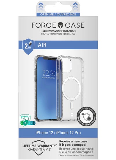 Buy Force Case  iPhone 12 / 12 Pro MagSafe Compatible AIR Reinforced Case Lifetime Warranty Transparent in UAE