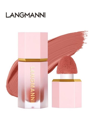 Buy Liquid Blush, Soft Cream Blush Makeup with Cushion Applicator for cheeks, Natural Glossy, Improve Complexion, Long-Wearing, Blush Makeup for Face, Eyes and Lips(#104 RISKY BUSINESE) in Saudi Arabia