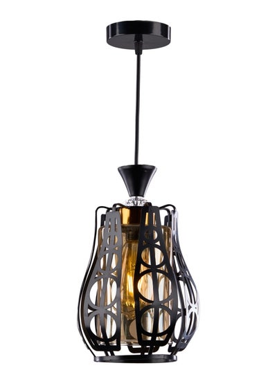 Buy Modern curvy pendant 1012-1244 black - 1 bulb in Egypt