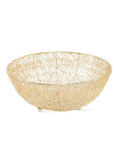 اشتري Fiesta Decorative Bowl, Gold - 34x12.5 cm في الامارات