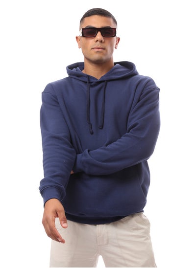 اشتري Navy Blue Slip On Solid Comfy Hoodie في مصر