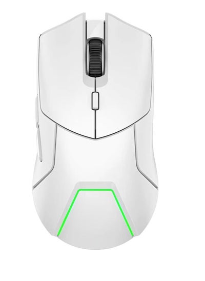 اشتري T40 Wireless Mouse for Laptop,PC Ergonomic Bluetooth Mouse with Triple Mode (Dual Bluetooth + 2.4G Wireless) 4000 DPI USB-C Rechargeable Silent Mouse for PC Computer Laptop Desktop (White) في الامارات