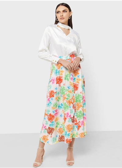 Buy Floral Print Skirt in Saudi Arabia