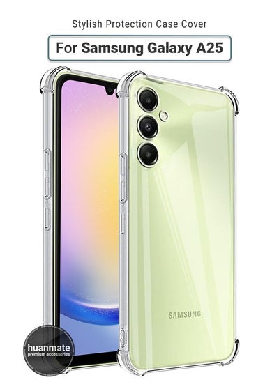 Buy Samsung Galaxy A25 Shock Proof Case Cover - Ultra Clear, Durable & Accurate Cut-outs - Scratch, Dust & Smudge Protection - Clear Silicon Back Cover for Samsung Galaxy A25 in Saudi Arabia