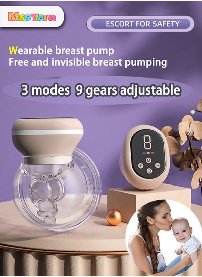 Buy Wearable Breast Pump, Hands Free Breast Pump, Low Noise & Painless, 3 Modes & 9 Levels Electric Breast Pump Portable in UAE