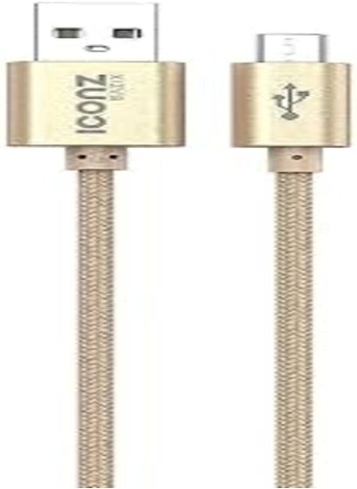 Buy Iconz xbr05g bazix aluminum micro usb cable, 2.1 ampere - gold in Egypt