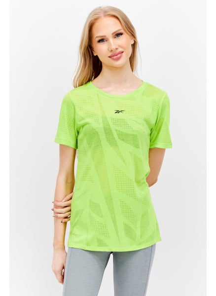 اشتري Women Sportswear Fit Short Sleeves Training Top, Lime في الامارات