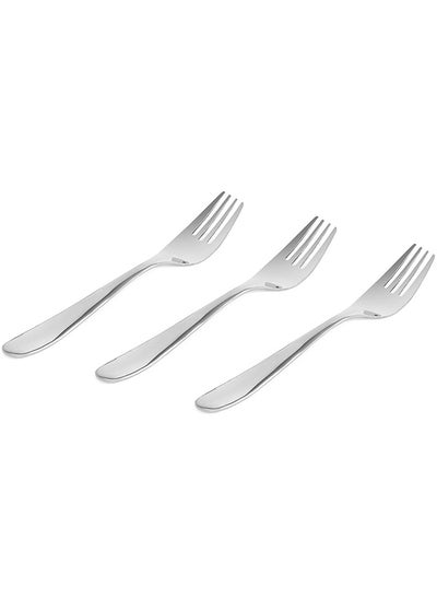 Buy Silvanna 3-Piece Table Fork Set, Silver - 20 cm in UAE