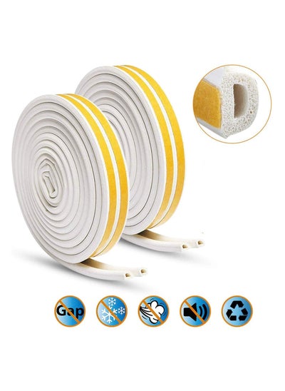 Buy 2 Pack Door Weather Stripping 12 Meters, Window Seal Strip for Doors and Windows ,Self-adhisive Foam Weather Strip Door Seal   Soundproof Seal Strip in Saudi Arabia