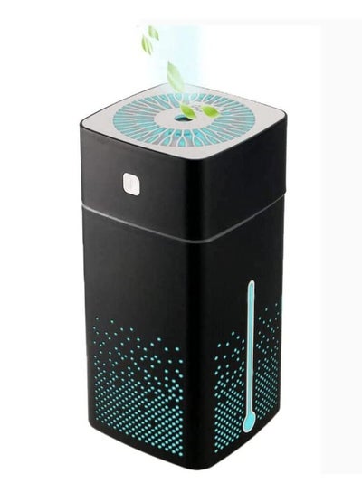 Buy 1000ml Air Humidifier, USB Large Capacity Silent Cool Mist Humidifier with 7 Colors LED Night Light, Portable Personal Humidifier for Home, Car, Bedroom, Office and Travel (Black) in Saudi Arabia