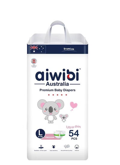 Buy AIWIBI PREMIUM BABY DIAPERS size L - 54 pcs (8-13kg) in UAE