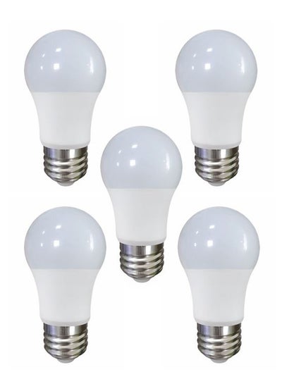 اشتري Pack Of 5 LED GLS Lights Bayonet Cap BC, 9watt 850LM Bulbs, 6500K Cool White, A60 E27 B22 Energy Saving Not Dimmable Globe Lamps For Bedroom Downlight Table Lamp Chandelier Hallway Ceiling Lamp etc. في الامارات