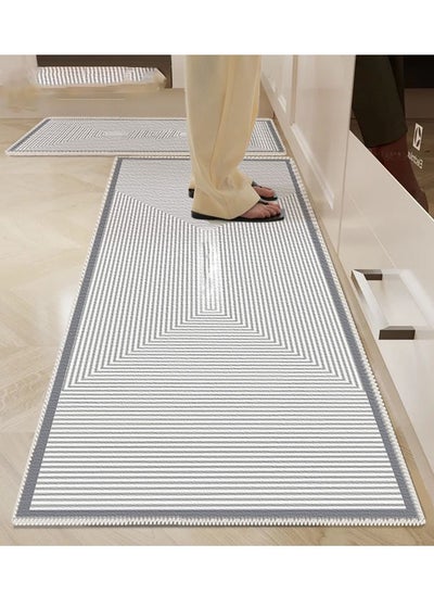 Buy Kitchen Floor Mats Rugs Set, Cushion Floor Carpet, Waterproof, Oil Resistant and Anti-Fatigue PU Standing Mat for Kitchen, Floor, Office, Sink, Laundry in UAE