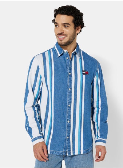 Buy Striped Denim Shirt in UAE