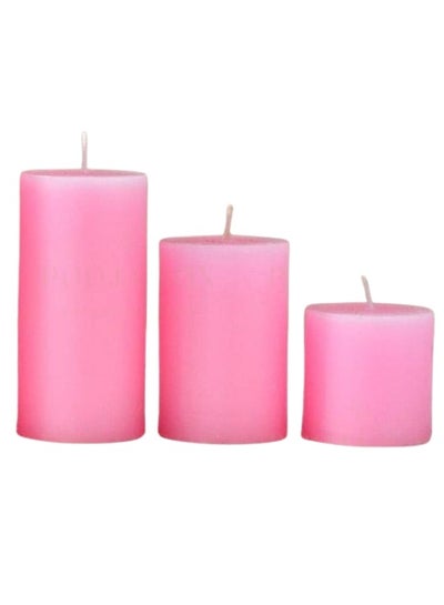 Buy 3pcs candles | Scented candles for home, office, etc. - Scented candles in different shapes (multi-colored) in Egypt