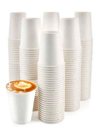 Buy 100-Piece 6.5 Oz Disposable Heavy Duty Paper Cups Suitable for Home Parties and Office Use in UAE