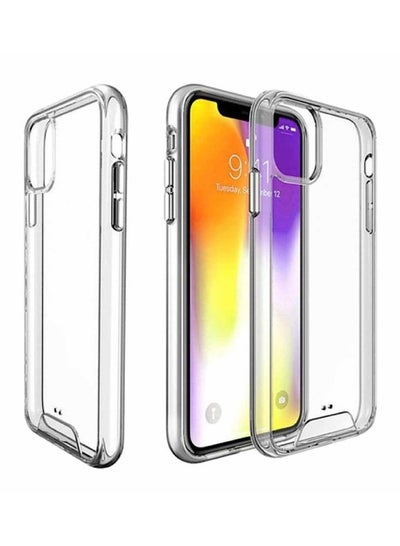 Buy Case Transparent Mental Button Space Heavy Duty Shockproof Crystal 2 IN 1 Shockproof Case For IPhone 11 in Egypt