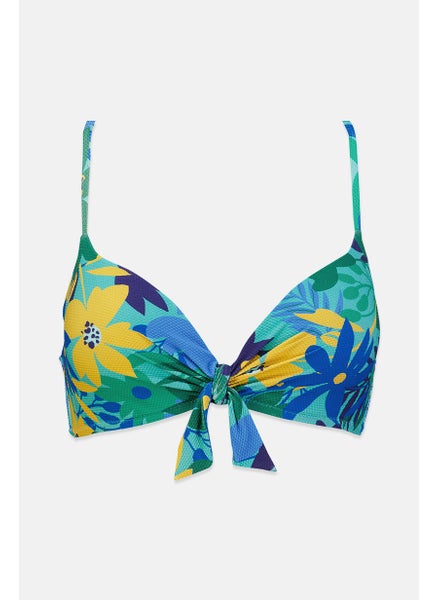 Buy Women Floral Wired Padded Bikini Top, Green Combo in Saudi Arabia