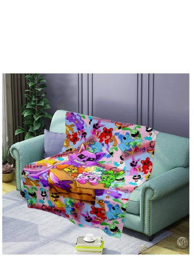 Buy poppy playtime smiling crittersFlannel Throw Blanket  Super Soft Lightweight Air Conditioner Blanket Cooling Summer Blanket Towel Blanket For Couch in UAE