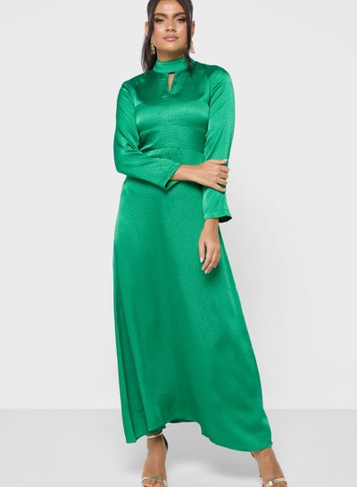 Buy Keyhole Neck Detail Dress in Saudi Arabia