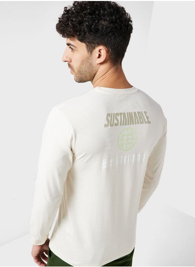 Buy Sustainable Long Sleeve T-shirt With Back Print in Saudi Arabia