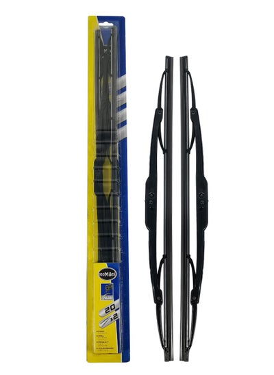 اشتري 100 MILES Car Wiper Blades Professional Grade 20" Universal Car Wiper Blades 2 Pcs Set في السعودية