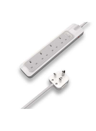 Buy Rafeed Extension Cord With Master Switch 3 Meter 4 Sockets 13A 3250W in Saudi Arabia