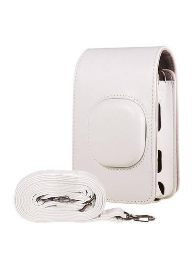 Buy Compact Size Instant Camera Bag With Shoulder Strap Smokey White in UAE