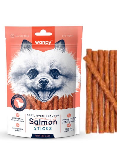 Buy Soft Oven-Roasted Salmon Sticks Dog Treats 100 g in UAE