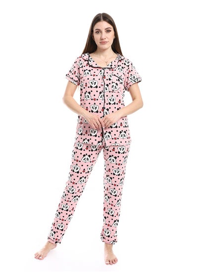 Buy Women Pajama Set With Pants And Button Design in Egypt