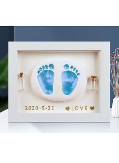 اشتري Baby Footprint and Handprint Kit Clay Picture Frame for Newborn Baby Shower New Mom Gift Baby Keepsake Registry for Baby في الامارات