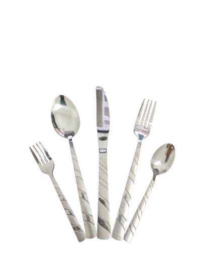 Buy Stainless Steel Cutlery Set of 30 Pieces Silver in Egypt