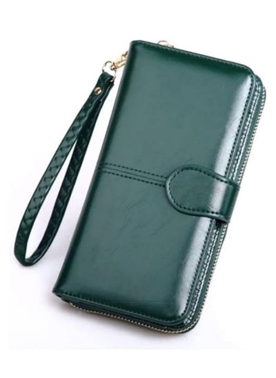 Buy Women's Leather Wallet for everyday use- Women's Clutch with Zipper Coin Purse, Card Holder, and Certificate, Ladies Bracelet Hand Bag in UAE