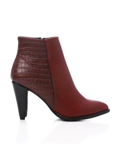 Buy High Heels Simple Ankle Boot - Red in Egypt
