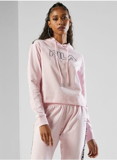 Buy Logo Tape Cropped Hoodie in UAE