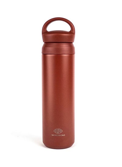 Buy Stainless Steel Double Wall Vacuum Thermal Travel Tumbler, Coffee Mug, Water Bottle with Handle,500ml (RED) in Egypt