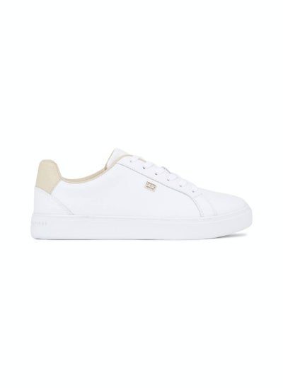 Buy Women's Essential Leather Cupsole Court Trainers -  Leather upper, White in UAE