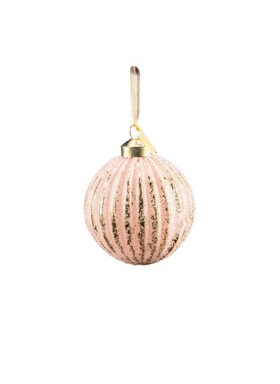 اشتري Gulf Flowers Glass Christmas Ball – Pink Glass Ornament for Tree & Holiday Decorations في الامارات