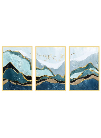 Buy Landscape Crystal Porcelain  Decorative Wall Painting Set (A B C) in UAE