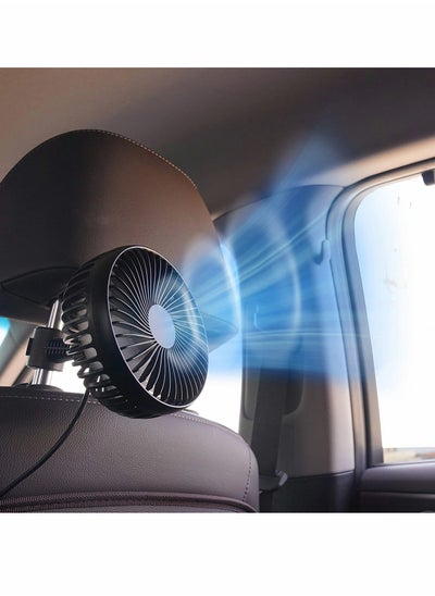 Buy Rear Seat Headrest Cooling Fan with USB Plug for Baby and Pet in Car/Vehicle in UAE