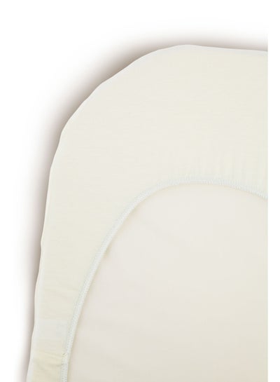 Buy Fitted Organic Sheet For Cradle White in Saudi Arabia