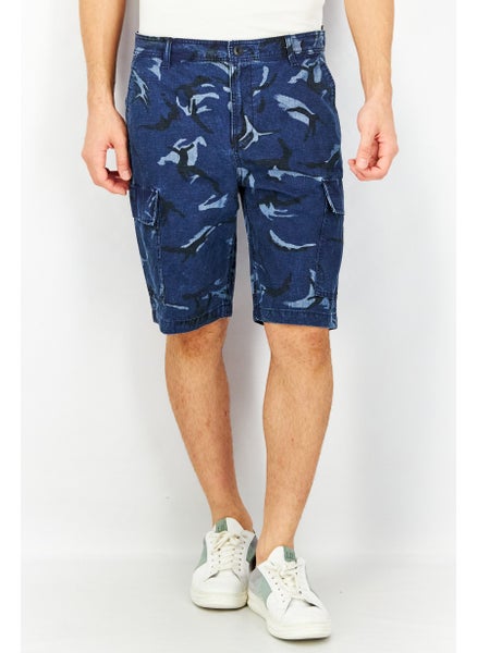 اشتري Men Camouflage Denim Shorts, Blue Combo في السعودية