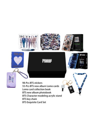 Buy BTS New Album Proof Merchandise Gift Box with Photocards Lanyard Sticker Keychain Pack for Fans in Saudi Arabia