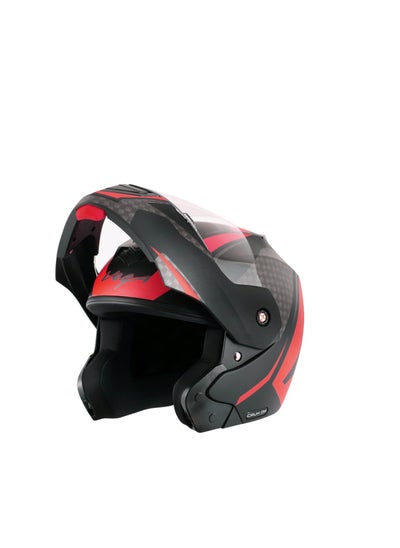 Buy Vega Crux Dx Checks Dull Black Red Helmet Size Medium in UAE