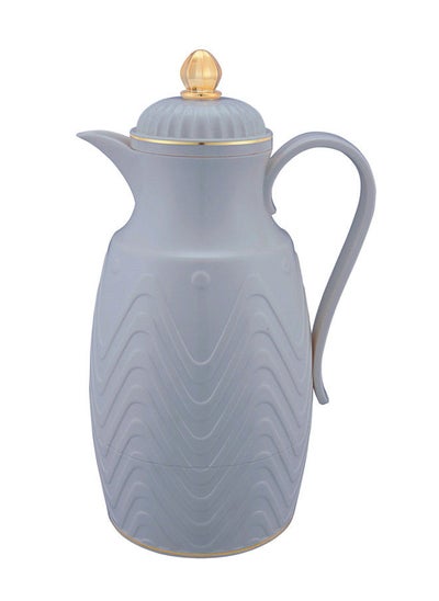 اشتري Plastic Coffee/Tea Flask 1 Liter Grey/Gold في السعودية