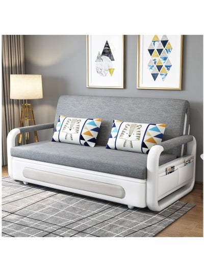 Pull-Out Foldable Sofa Bed with Storage Space Double-Seat Multi