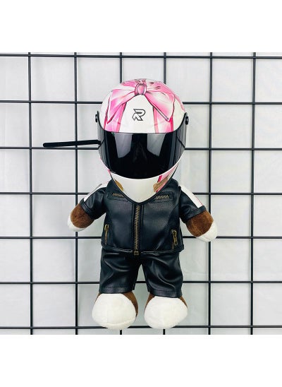 Buy Mini Style Full Face Plush Toy Helmet Motorcycle Lover’s Small Racing Crash Helmet Souvenir Ornament Desk Decorator Motorsport Fans Gift 30cm in UAE