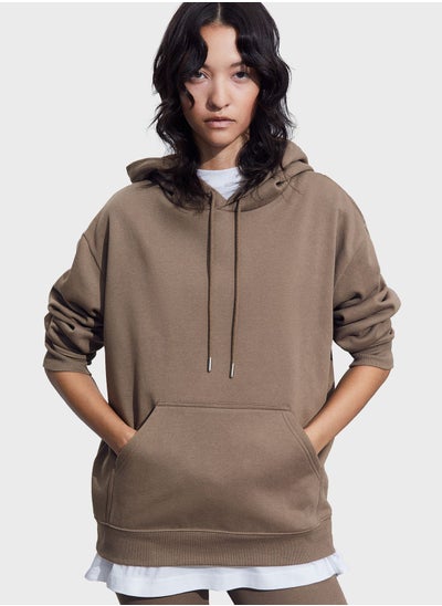 Buy Drawstring Pocket Detail Hoodies in Saudi Arabia